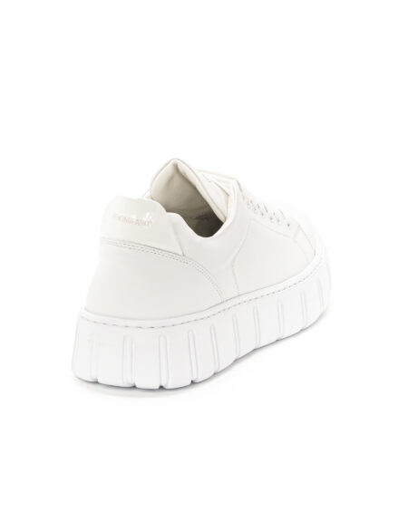 mens leather sneakers total white vinyl 108-24 fenomilano