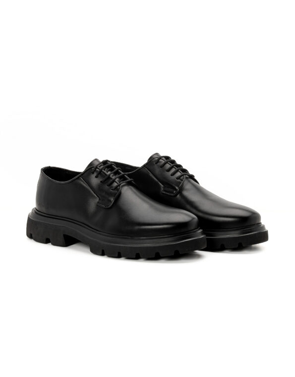 mens shoes total black tractor sole lace ups code 2408 fenomilano