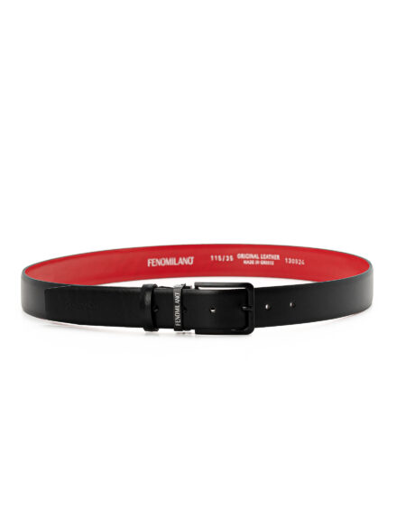 mens leather zones black red inside black toka fenomilano