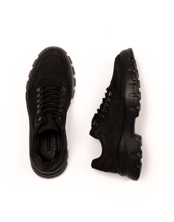 andrika dermatina deta sneakers black nubuck silver details 2440 fenomilano