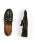 andrika-dermatina-khaki-loafers-white-sole-silver-buckle-3075-25-fenomilano (1)