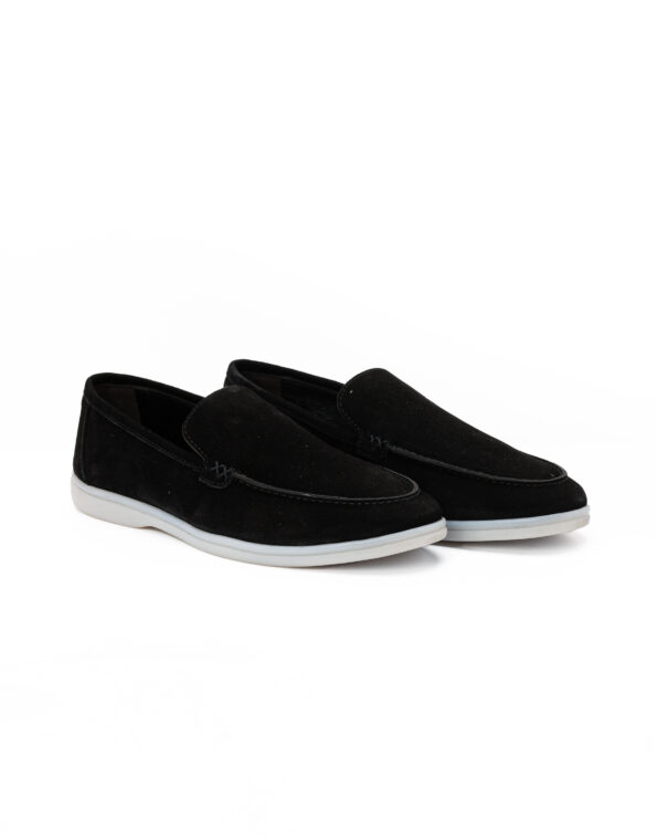 andrika suede loafers xamili sola black sis02 fenomilano