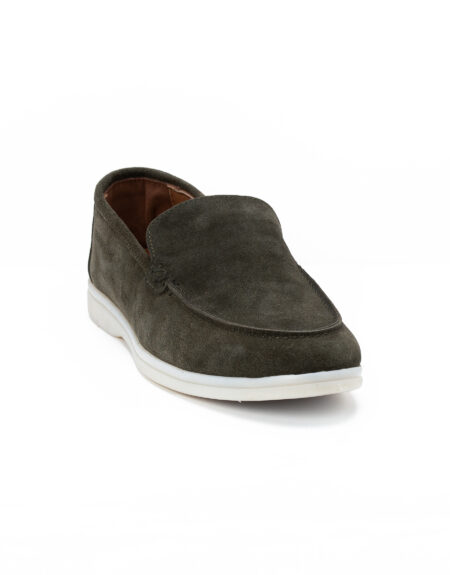 andrika suede loafers xamili sola khaki sis02 fenomilano