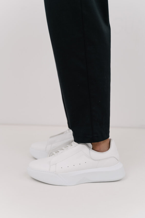 andrika dermatina sneakers total white chunky sole code 2317-4 fenomilano