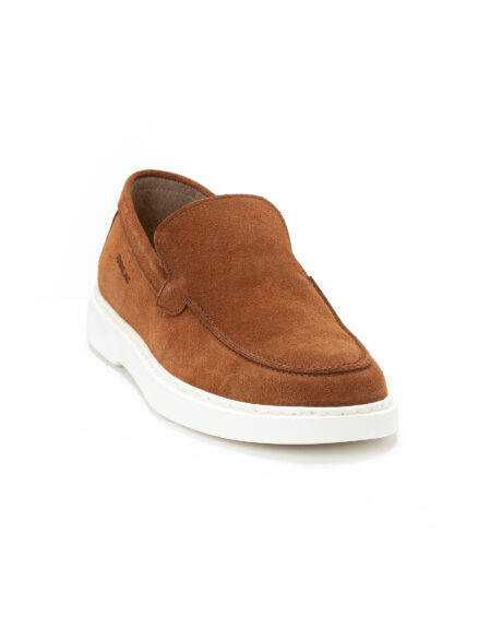 andrika dermatina suede loafers taba white sole 4701 fenomilano