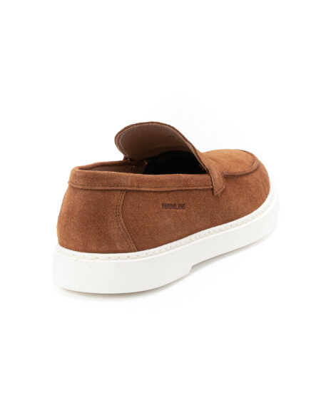 andrika dermatina suede loafers taba white sole 4701 fenomilano
