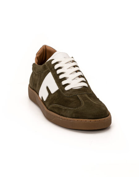 andrika dermatina low top khaki sneakers crepe beige sola fenomilano
