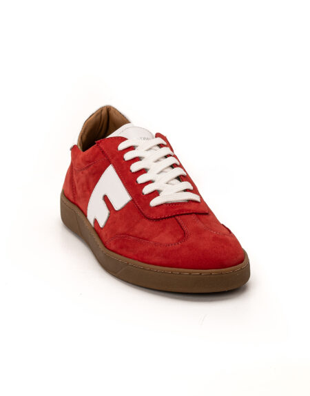 andrika dermatina low top red sneakers crepe beige sola fenomilano