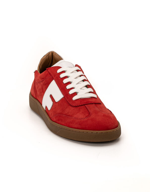 andrika dermatina low top red sneakers crepe beige sola fenomilano