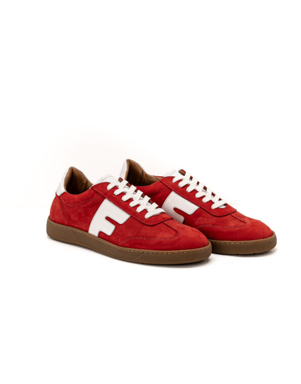 andrika dermatina low top red sneakers crepe beige sola fenomilano