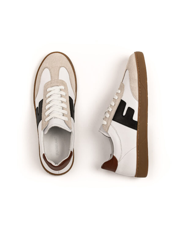andrika dermatina low top white ice taba sneakers crepe beige sola fenomilano