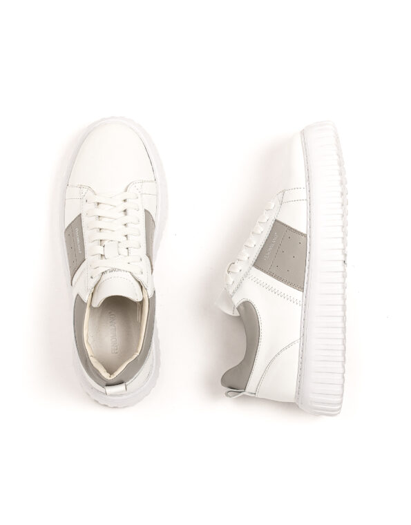 andrika dermatina dipata sneakers white light grey stripes sola fenomilano
