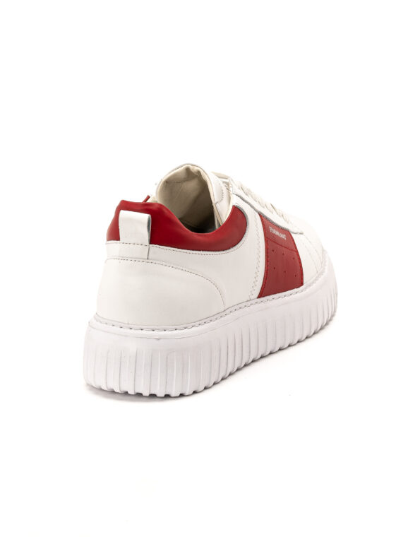 andrika dermatina dipata sneakers white red stripes sola fenomilano