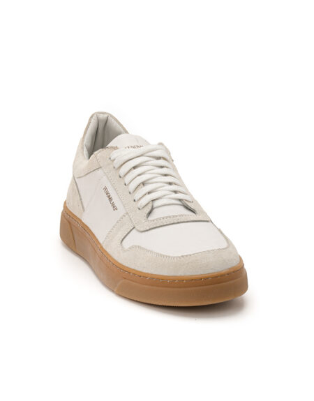 andrika dermatina sneakers white ice low beige sola fenomilano