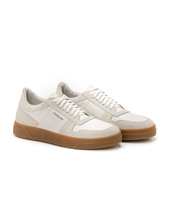 andrika dermatina sneakers white ice low beige sola fenomilano
