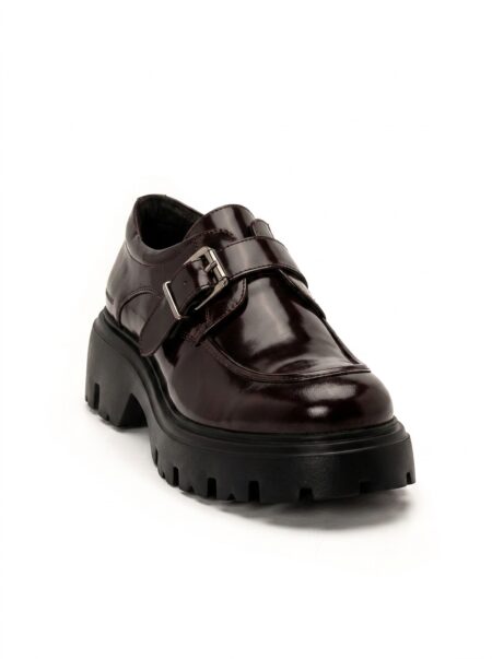 andrika dermatina buckle derby shoes dark brown 2539 fenomilano