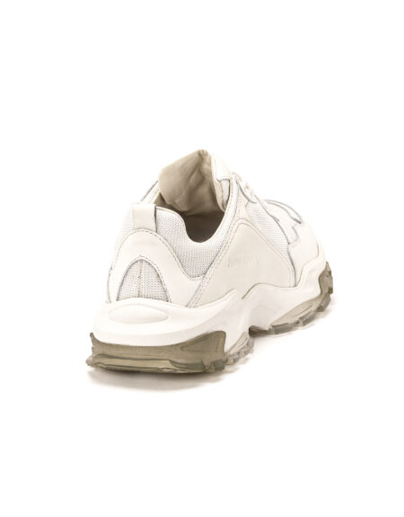 andrika dermatina total white athletic type leather sneakers 2519 fenomilano