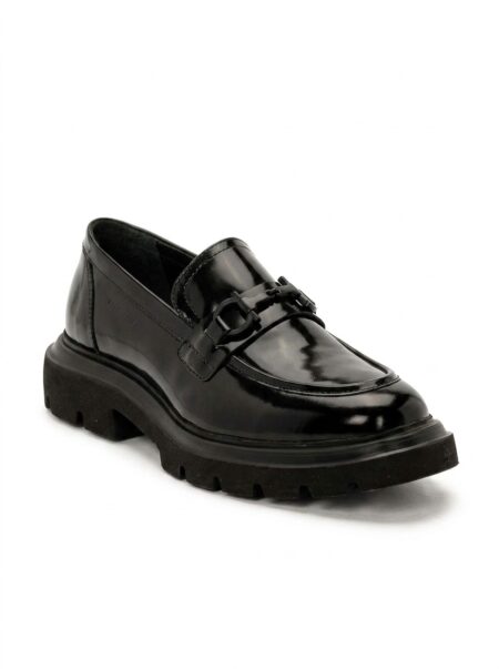 andrika dermatina loafers total black buckle spacciolato 3075 fenomilano