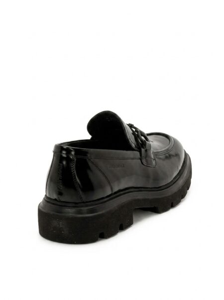 andrika dermatina loafers total black buckle spacciolato 3075 fenomilano