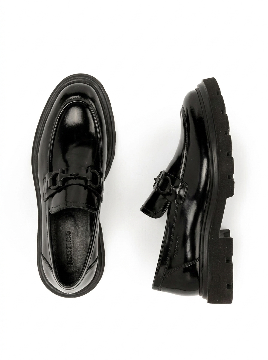 andrika-dermatina-loafers-total-black-buckle-spacciolato 3075-fenomilano andrika dermatina loafers total black buckle spacciolato 3075 fenomilano