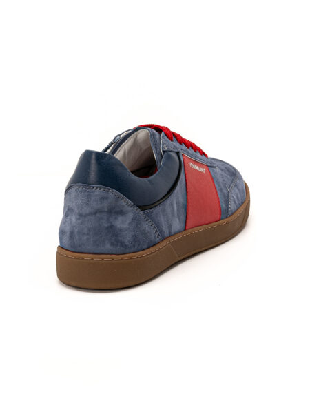 andrika dermatina low top suede blue red sneakers crepe beige sola fenomilano