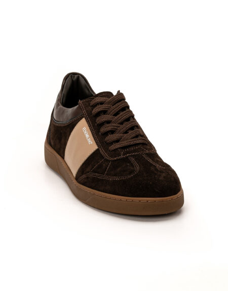 andrika dermatina low top suede brown beige sneakers crepe beige sola fenomilano