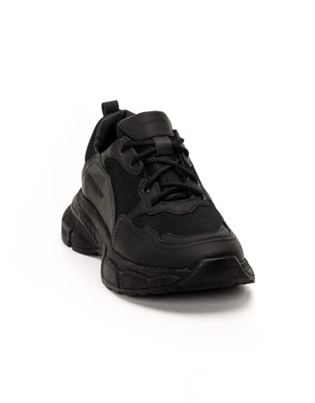 andrika handmade dermatina sneakers total black athletic style fenomilano