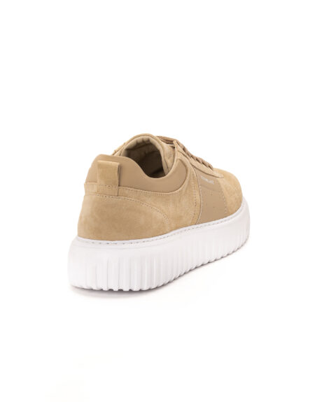 andrika beige suede dermatina sneakers stripes eva sola dipata anatomika fenomilano