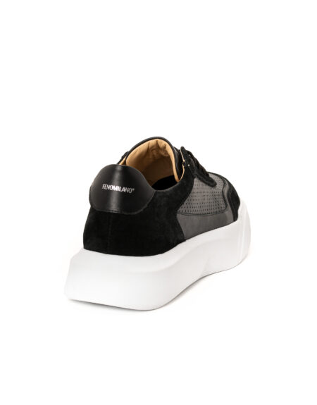 andrika dermatina maura sneakers dipata chunky sole suede details fenomilano