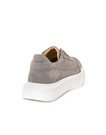 andrika dermatina nubuck sneakers light grey chunky sole fenomilano