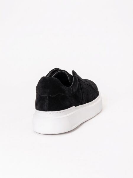 andrika suede leather maura slip-on sneakers white light sole fenomilano