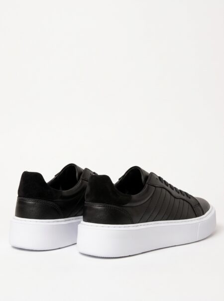 andrika eco leather sneakers extra light comfort black white sole eva