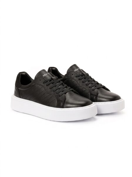 andrika eco leather sneakers extra light comfort black white sole eva