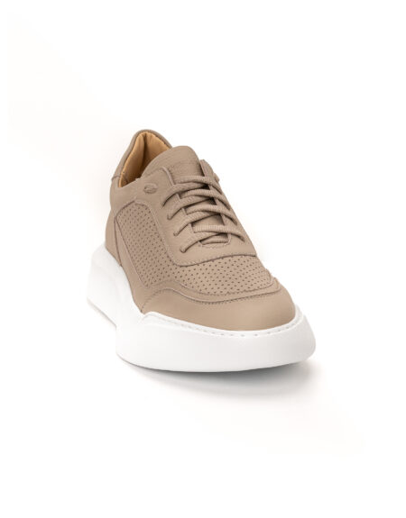 andrika dermatina nubuck sneakers khaki chunky sole fenomilano