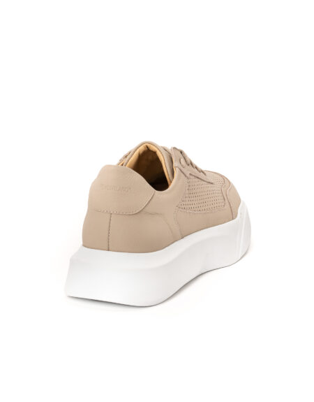 andrika dermatina nubuck sneakers khaki chunky sole fenomilano
