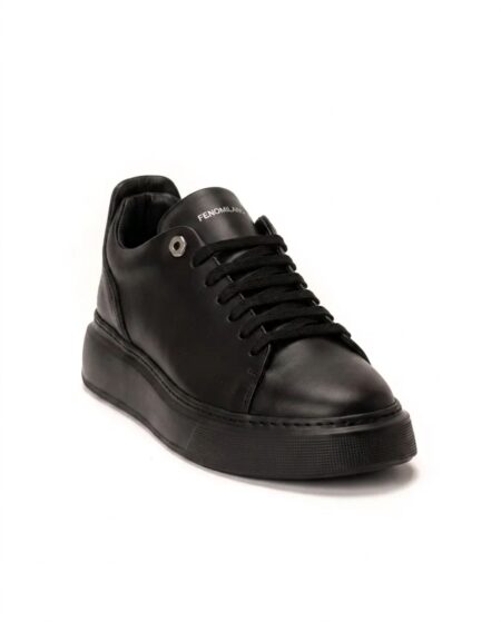 andrika dermatina total black sneakers anatomic extra light sole fenomilano