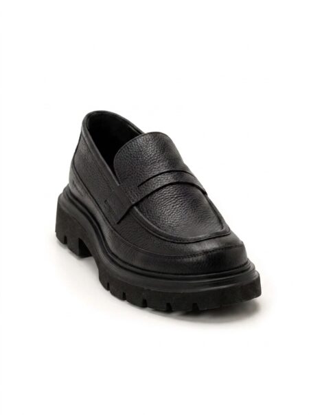 andrika dermatina granular loafers total black sola 2430 fenomilano