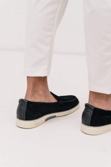 andrika suede dermatina black loafers fenomilano