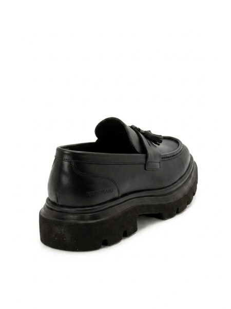 andrika dermatina loafers total black tassel spacciolato 428-1 fenomilano