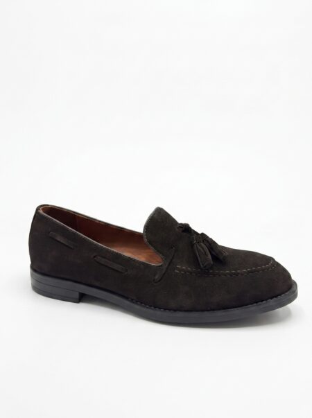 andrika suede loafers brown tassel 2548 fenomilano