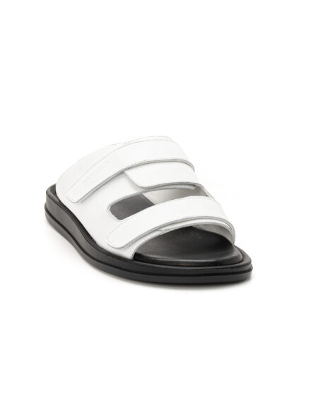 andrika leather sandals black white fenomilano