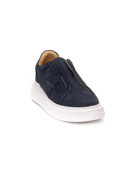 adrika dermatina nubuck navy sneakers 2540 fenomilano