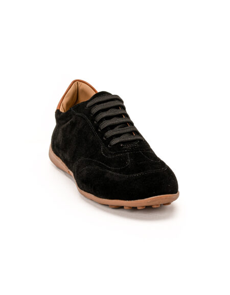 andrika dermatina suede black taba sneakers 2529-1 fenomilano