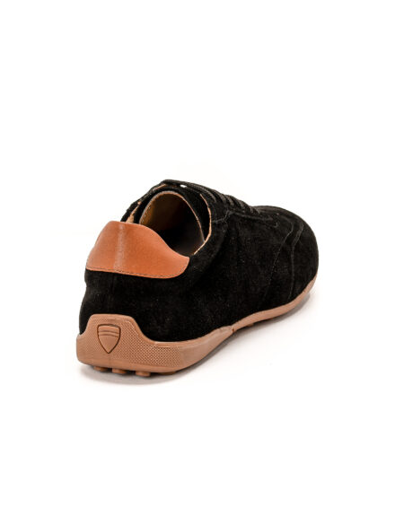 andrika dermatina suede black taba sneakers 2529-1 fenomilano